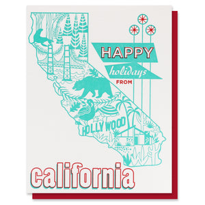 Happy Holidays from California Card