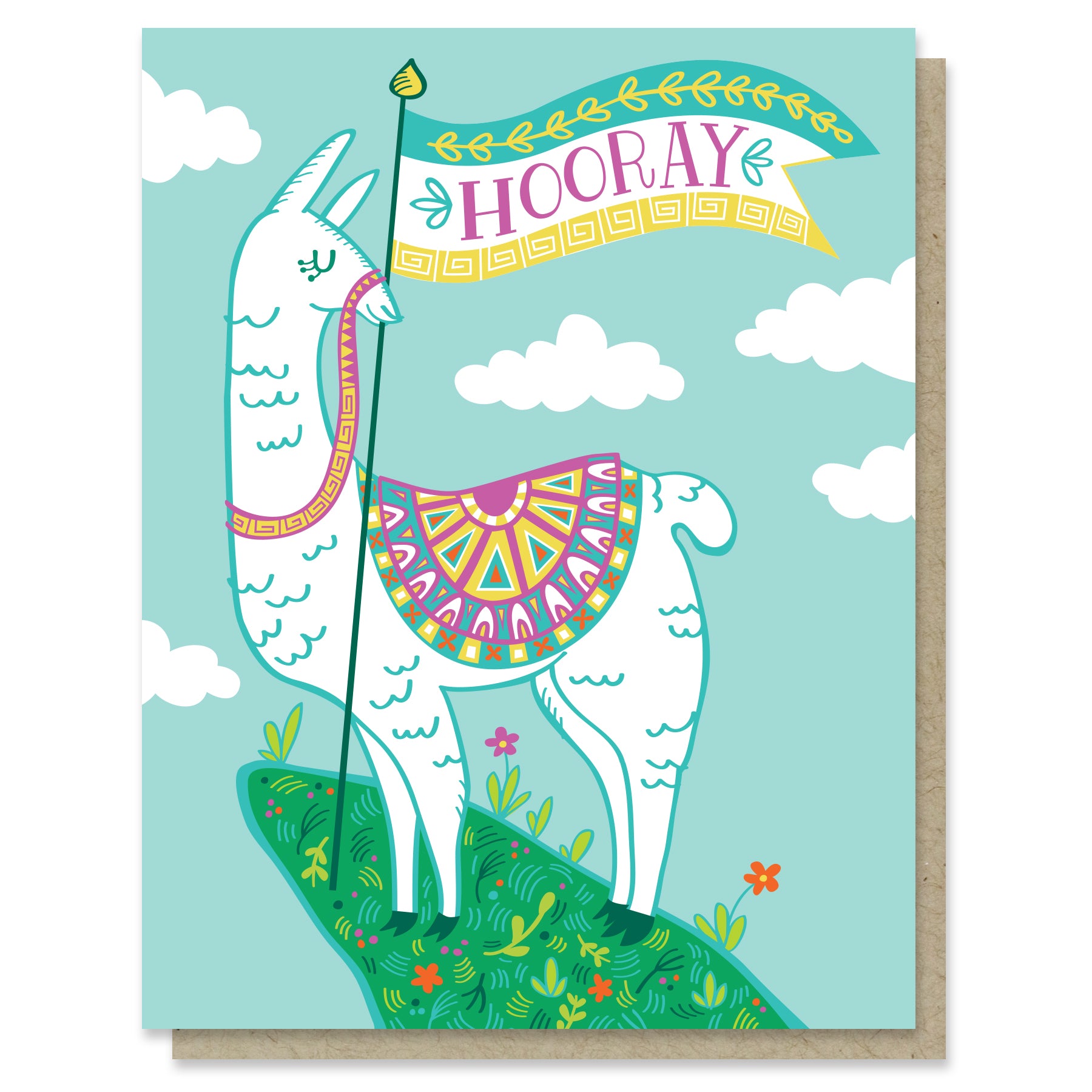 Hooray Llama Card