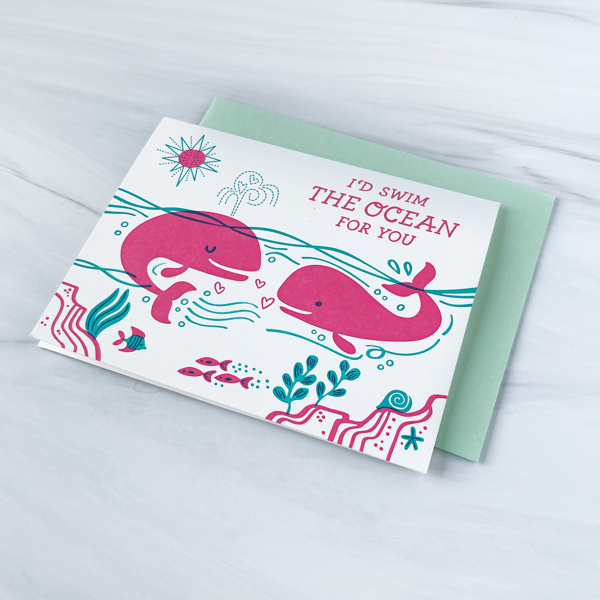 Swim The Ocean Love Card Paper Parasol Press