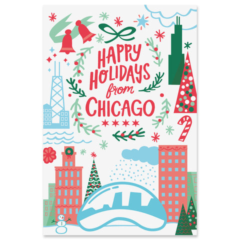 Chicago Holiday Postcard Set