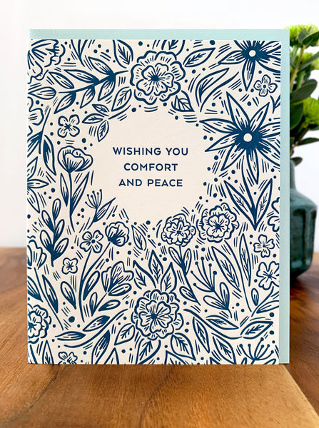 Comfort and Peace Blooms Card