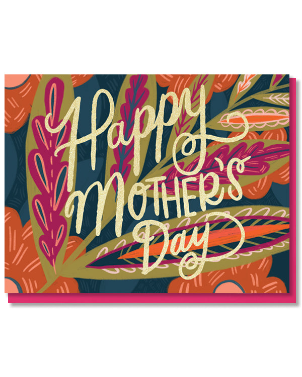 Leaves and Blooms Mother's Day Card