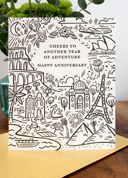 Anniversary Adventure Card for Travel Lovers