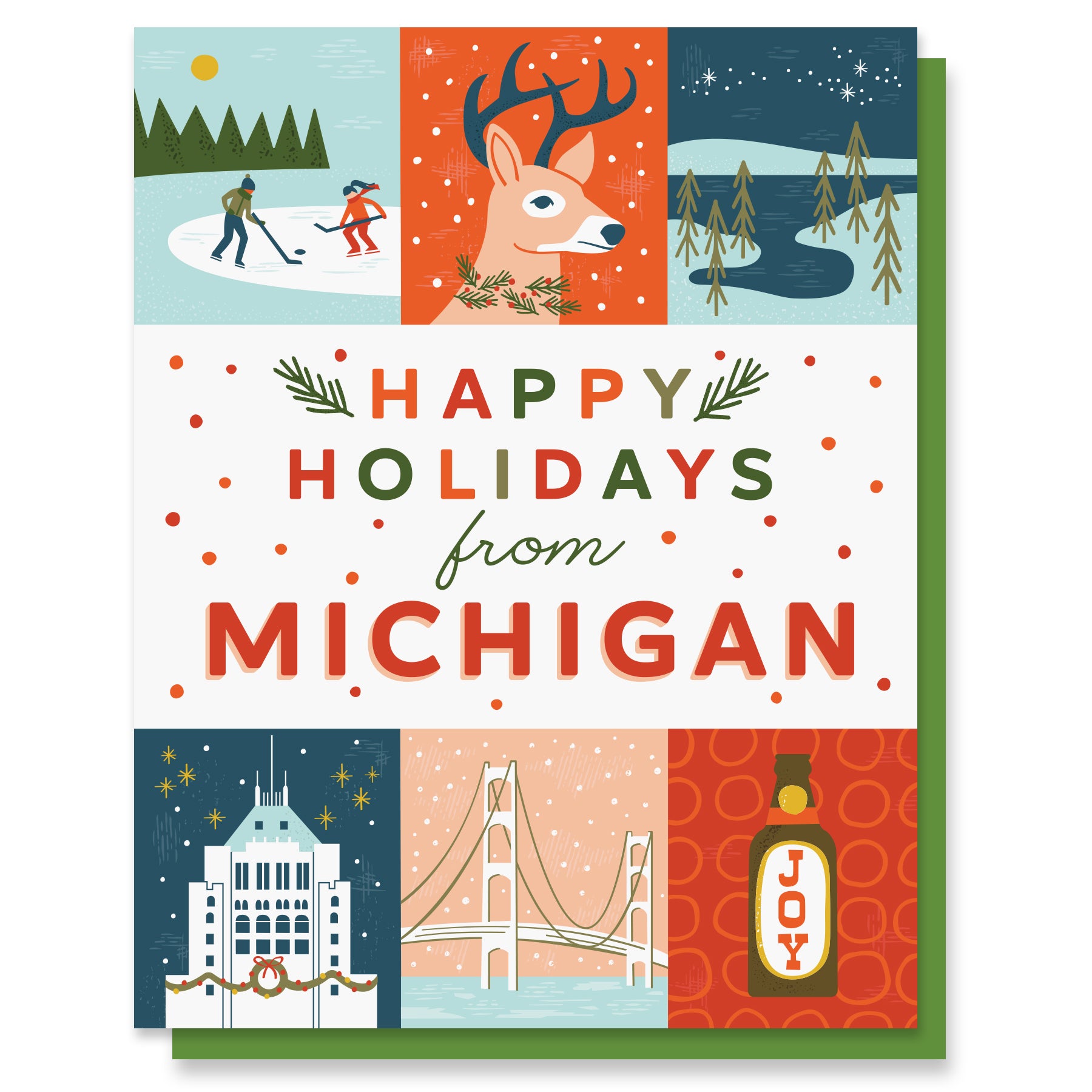 Michigan Holiday Grid Card