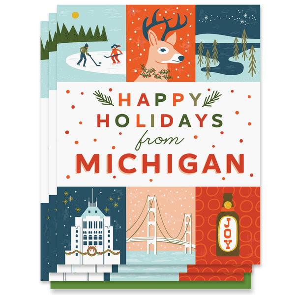 Michigan Holiday Grid Card