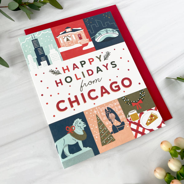 Chicago Holiday Grid Card