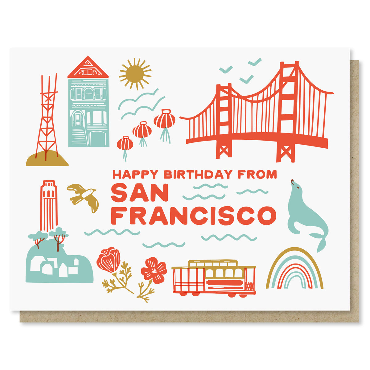 Happy Birthday from San Francisco Card Paper Parasol Press