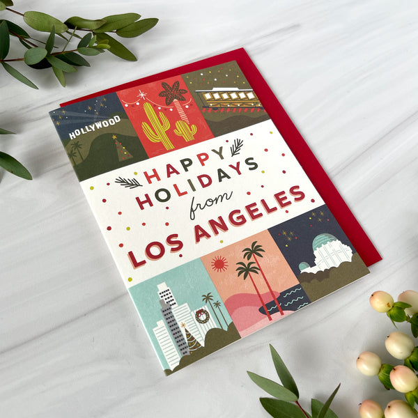 Los Angeles Holiday Grid Card