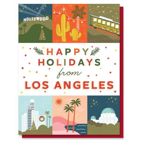 Los Angeles Holiday Grid Card