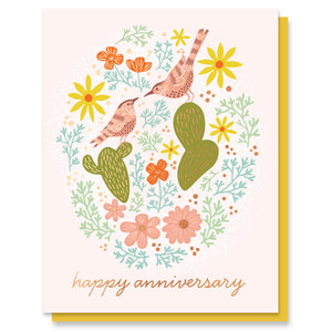 Cactus Wren Anniversary Card