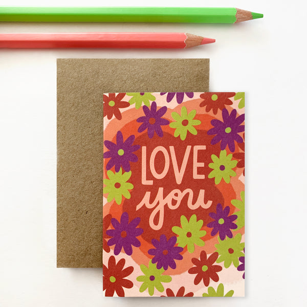 Love Floral Vibes Mini Card