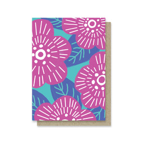 Magenta Florals Mini Card