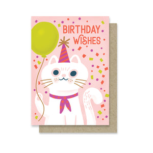 Cat Wishes Birthday Mini Card
