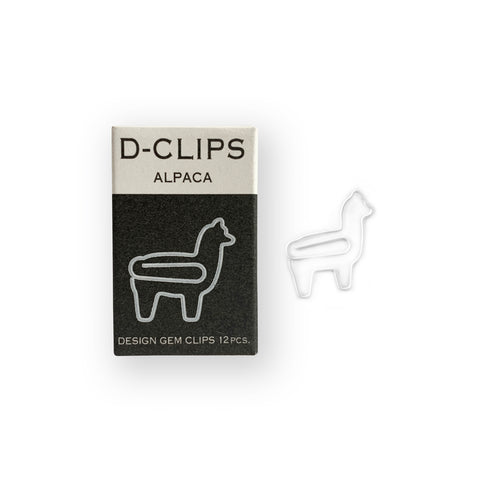 Midori Mini D-Clip Paperclips Alpaca