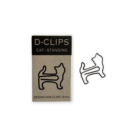 Midori Mini D-Clip Paperclips Cat