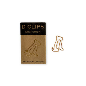 Midori Mini D-Clip Paperclips Shiba Inu