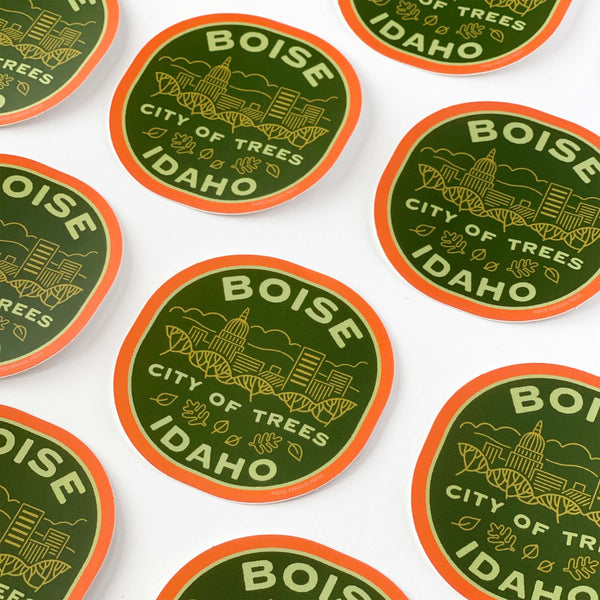 Retro Boise Sticker