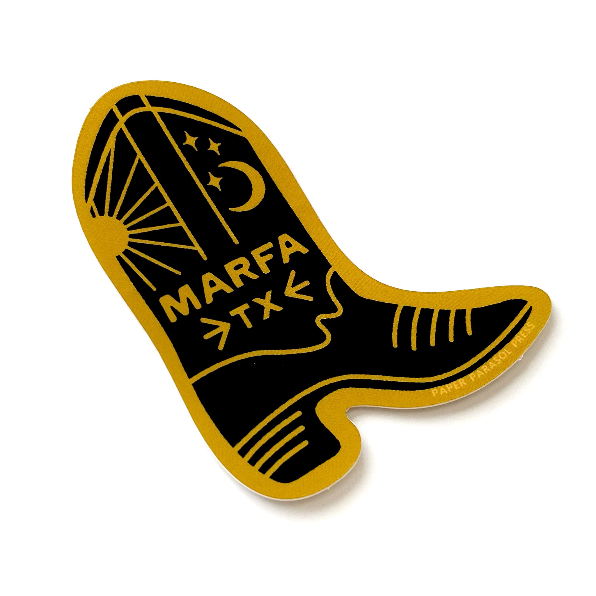 Marfa, Texas Boot Sticker