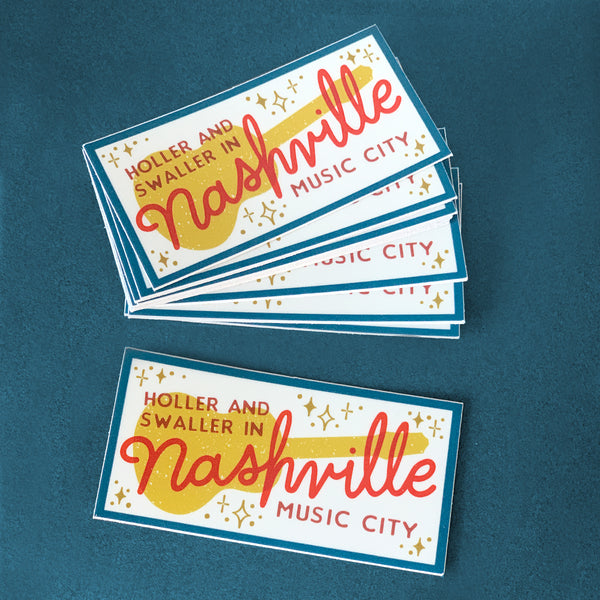 Nashville Music Sticker Sticker