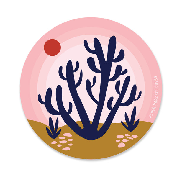 Pink Sky Desert Sticker