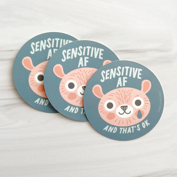 Sensitive AF Bear Sticker
